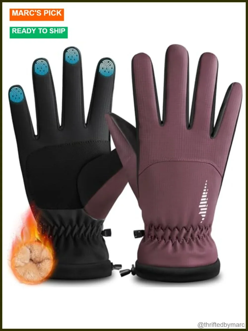 Winter Waterproof Ski Gloves with Touchscreen Fingers, Windproof Thermal for